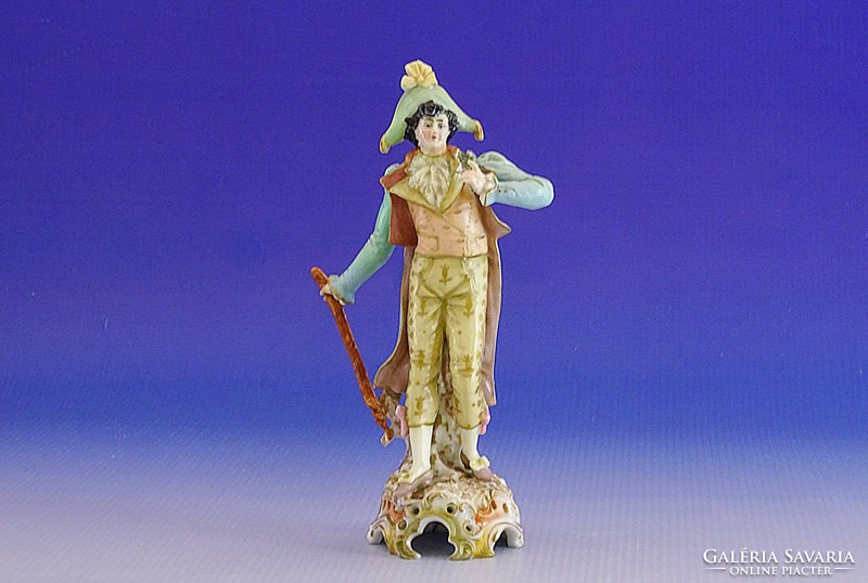 0I027 Antik SCHWARZA-SAALBAHN porcelán figura