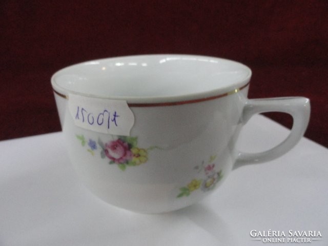 Triptis - veb Polish porcelain tea cup. Snow-white background with colorful flowers. He has!