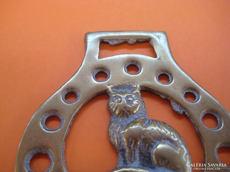 English horse tool, belt decoration, polished from cast copper