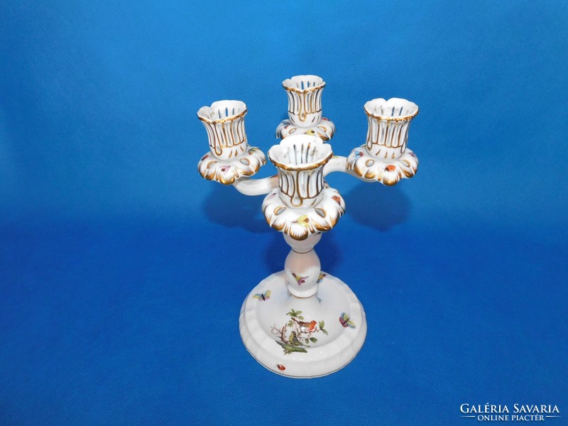 Herend Rothschild four-pronged candlestick