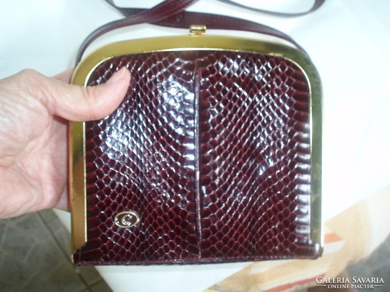 Vintage small snakeskin box bag