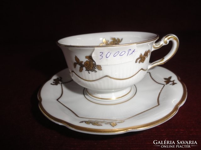 HUTSCHENREUTHER SELB Bavaria német porcelán antik kávéscsésze + alátét. Vanneki!