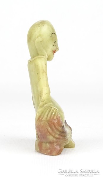 0X721 Antik ritka zsírkő buddha szobor 9 cm