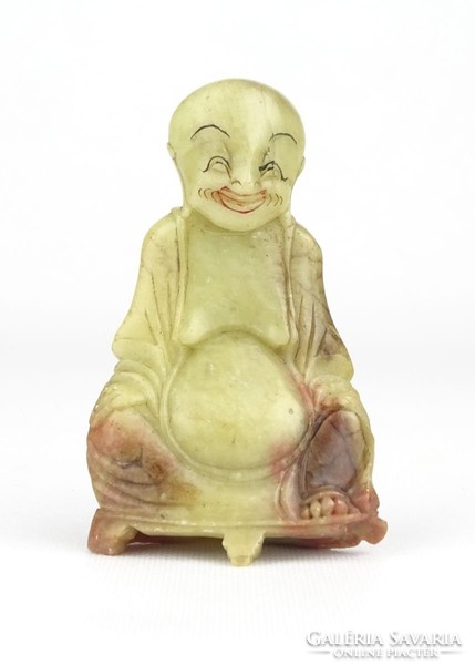 0X721 Antik ritka zsírkő buddha szobor 9 cm