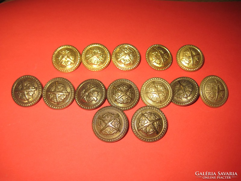M. N. Coat buttons, 23 mm, 15 pcs----x