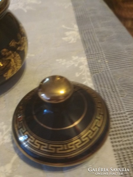 24-carat gold-plated sugar bowl with gift vase