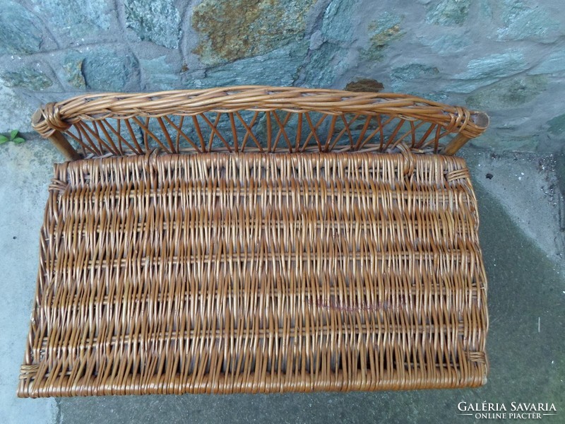 Wicker cane furniture, cane box with lid