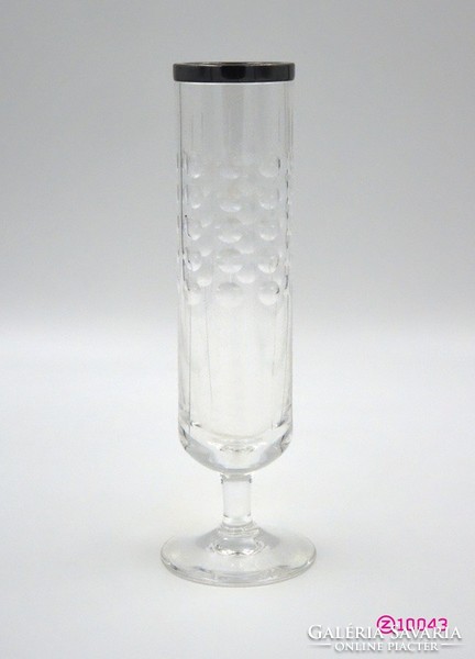 Old silver rimmed crystal vase. Xix. No. End.