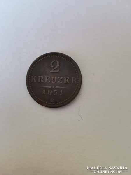 1851 2 pennies b bronze