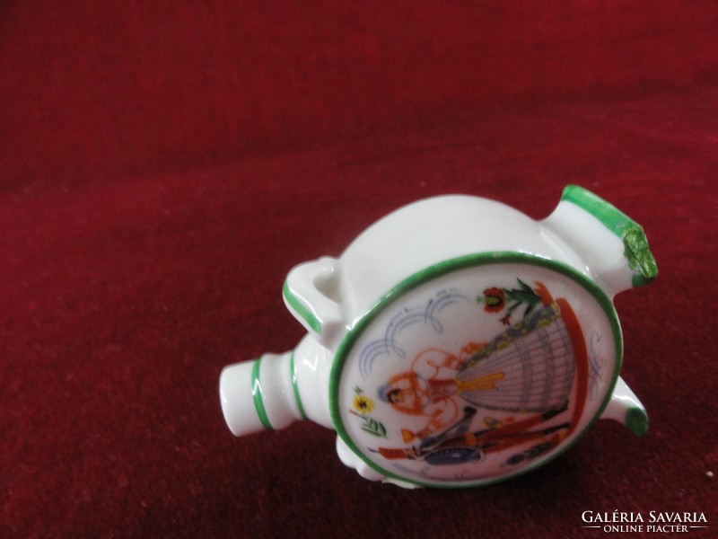 Zsolnay porcelain antique mini water bottle. Shield seal. He has!
