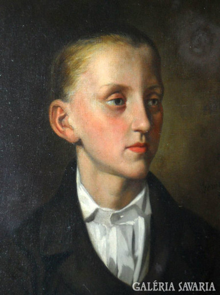 Szemlér Mihály - Fiatal fiú portré 1850