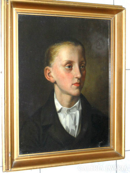 Szemlér Mihály - Fiatal fiú portré 1850