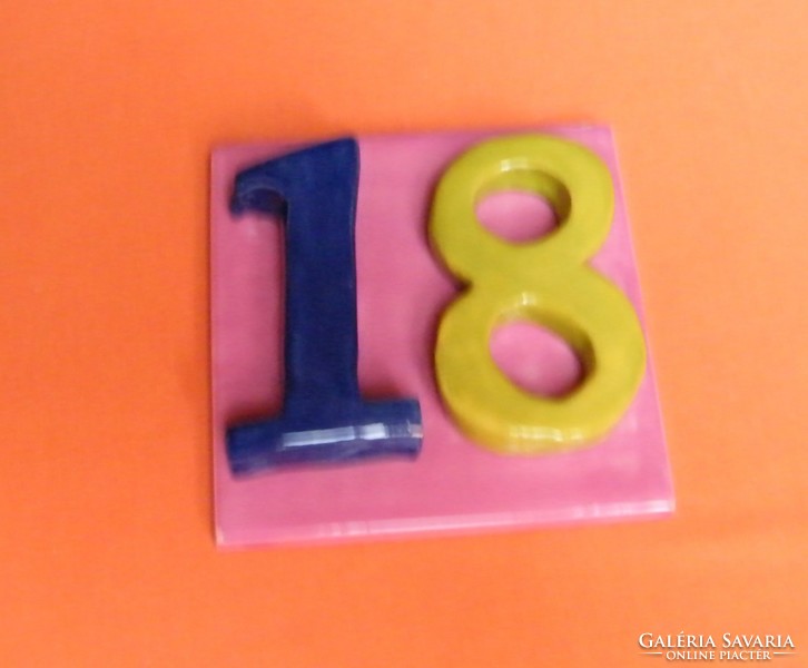 House number plate - ceramic 10 x 10 cm