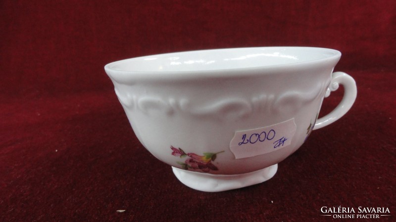 Zsolnay porcelain tea cup, embossed with small flowers. Its cabin design is unique. He has!