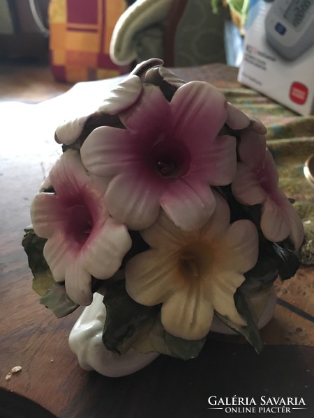 Bouquet of beautiful porphine porcelain flowers