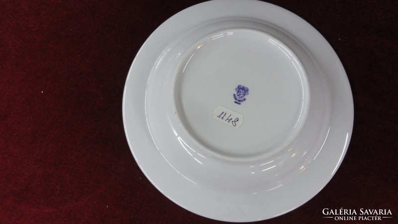 Alföldi porcelain flat plate dia. 24 cm with a brown/yellow stripe on the edge. He has!