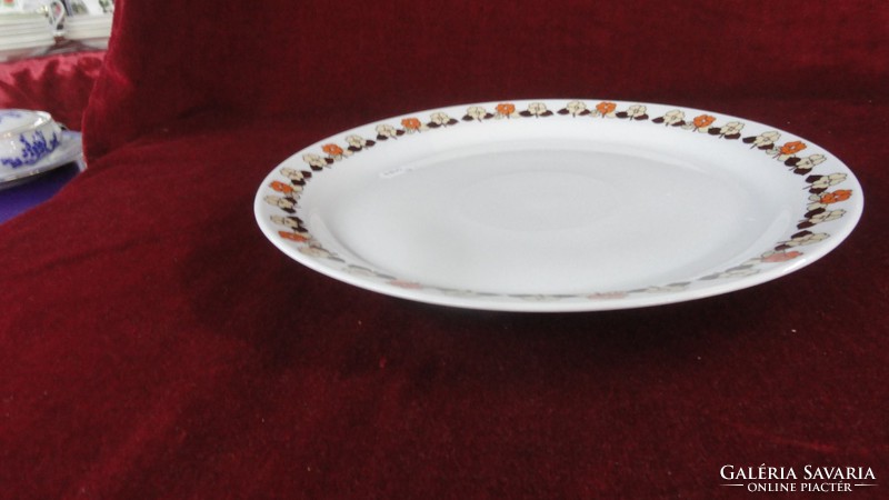 Raven house porcelain cake bowl with beige / brown / red flower pattern. He has!