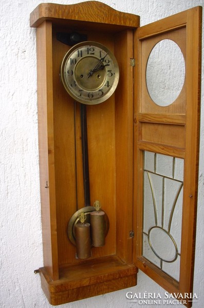 Wall clock 2weights Art Nouveau