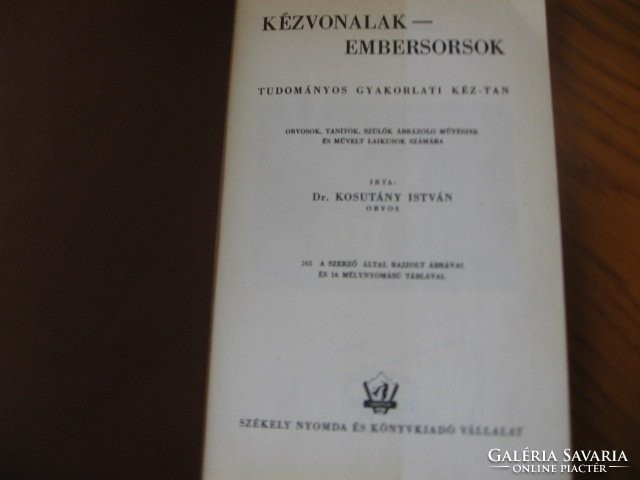 Dr. Kosutány István -  Kézvonalak-Embersorsok