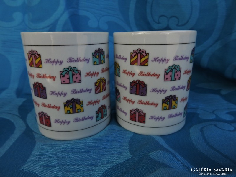 Gift cocoa cup - mug for a couple of birthdays: happy birthday
