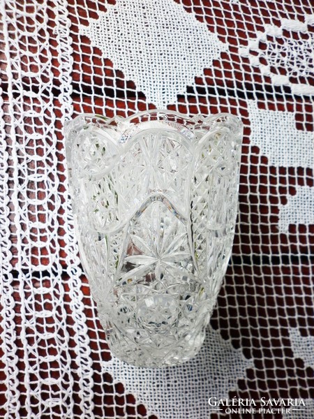 Old polished crystal vase