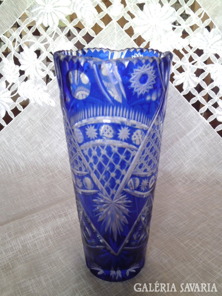 Kék kristály váza
