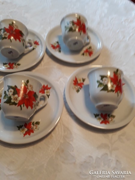 Zsolnay 6 coffee cups with coasters for sale