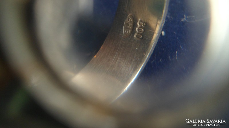 Scandinavian silver ring / chrysoprase