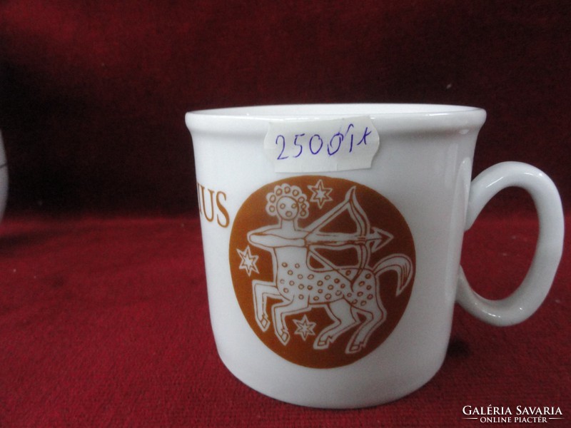 Zsolnay porcelain mug with Sagittarius horoscope sign. He has!