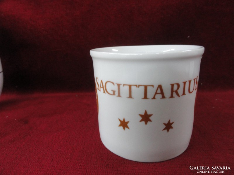 Zsolnay porcelain mug with Sagittarius horoscope sign. He has!