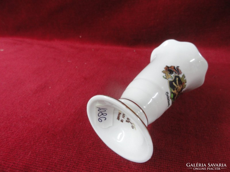 Wr German porcelain vase with Heidelberg coat of arms. Its height is 9.5 cm. He has!