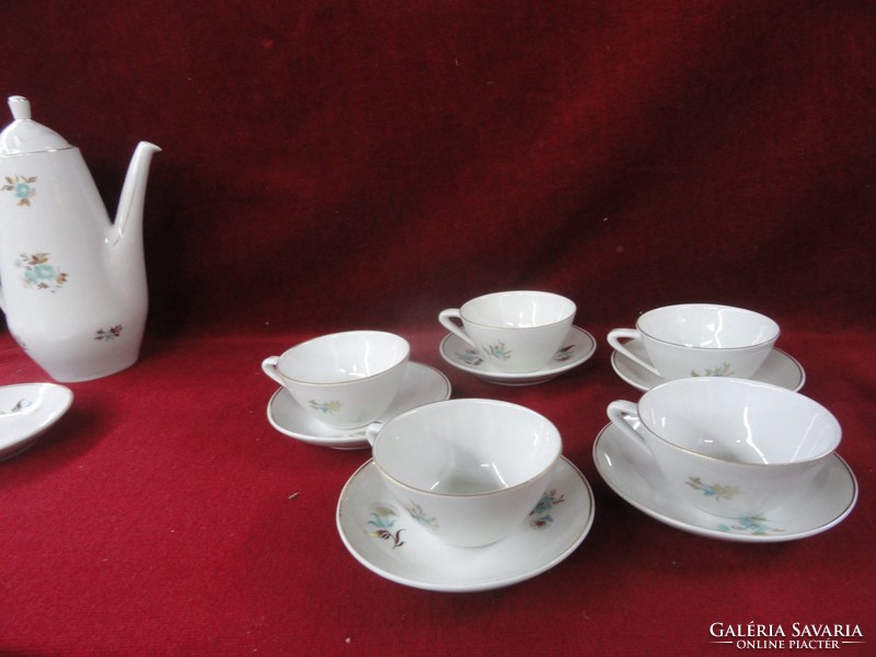 Hollóháza porcelain coffee set, 14 pieces, with a very rare pattern. He has!