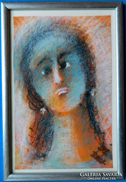 Bada Márta (1951- ) - "Mária" (olajpasztell, 2009.)