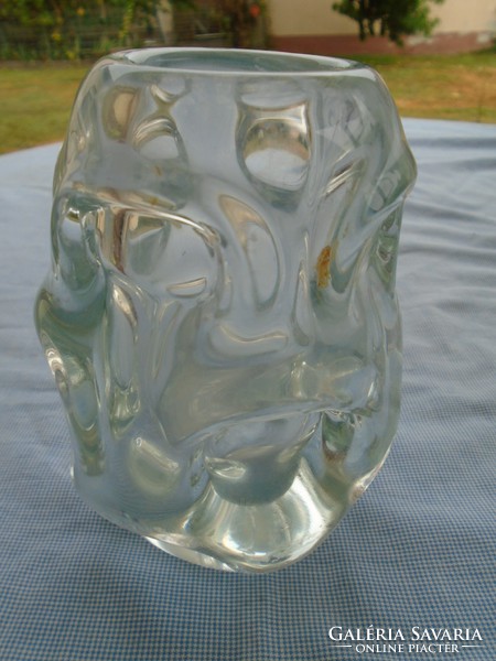 Kosta & boda signed special glass exclusive vase is very heavy 1056 grams