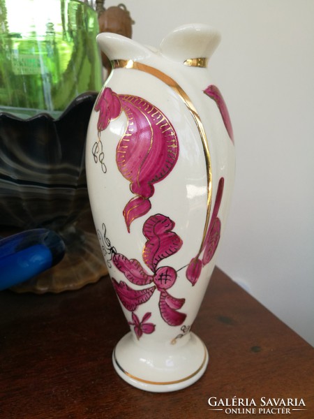 Art deco purple floral vase