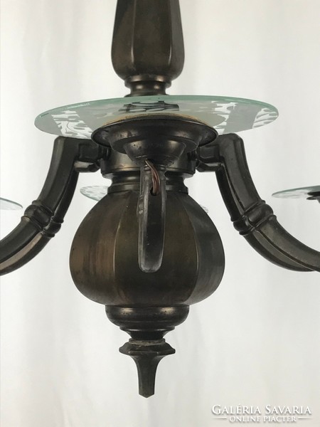 Polished glass chandelier