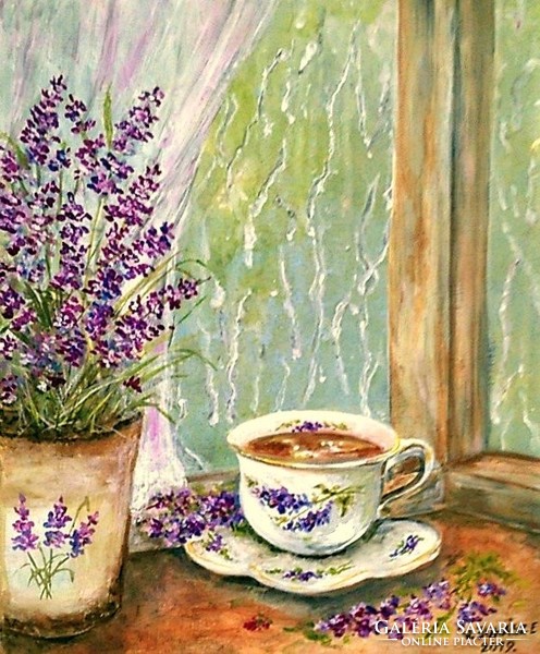 V.Juhász edit: rainy morning with lavender