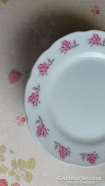 Rózsás porcelán süteményes készlet kistányér  eladó
