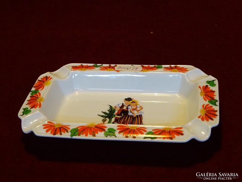 Seve porcelain, Limoges French ashtray. Souvenir from Tenerife, decorated with a folk motif. He has!