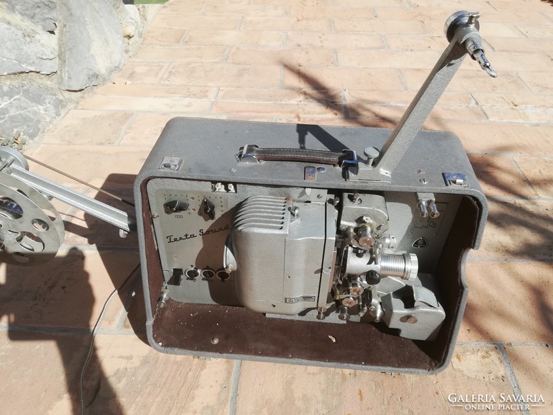 Antique Hungarian sound film cinema machine speaker transformer terta sound telephone factory film technology working! 16 mm