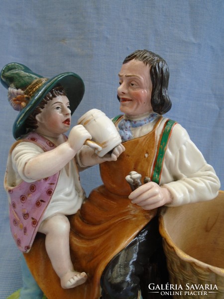 There is an eternal guarantee of the originality of the antique alt wien satch figure pair ca1730-1750.