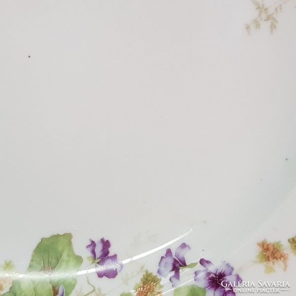Porcelain serving bowl with violet decor (865)