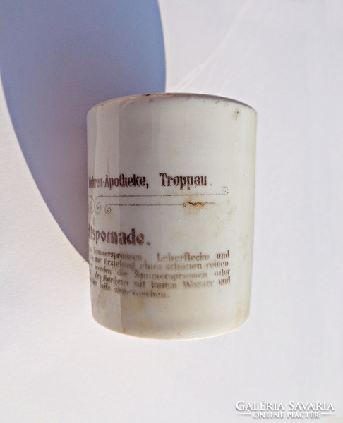 Osztrák/német porcelán gyógyszertári tégely