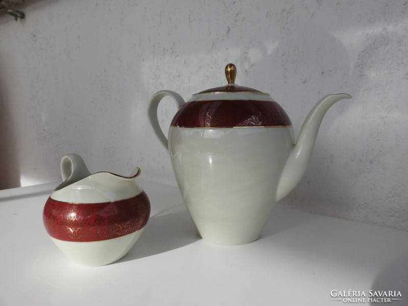 Szecis style Seltmann Weiden German porcelain pourer and creamer
