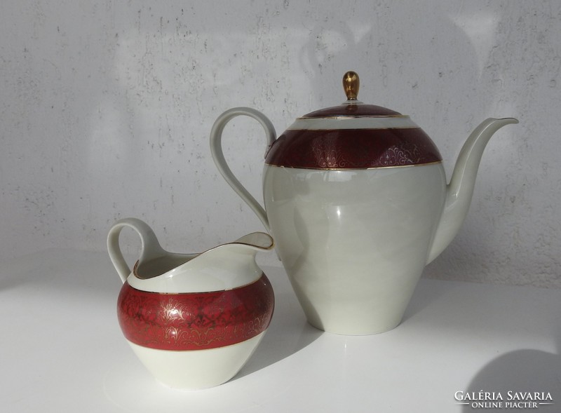 Szecis style Seltmann Weiden German porcelain pourer and creamer