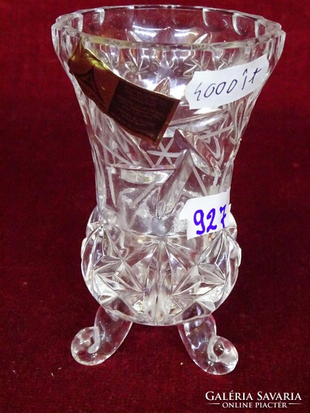 Lead crystal vase, Anna Hütte German, hand polished, flawless. He has!