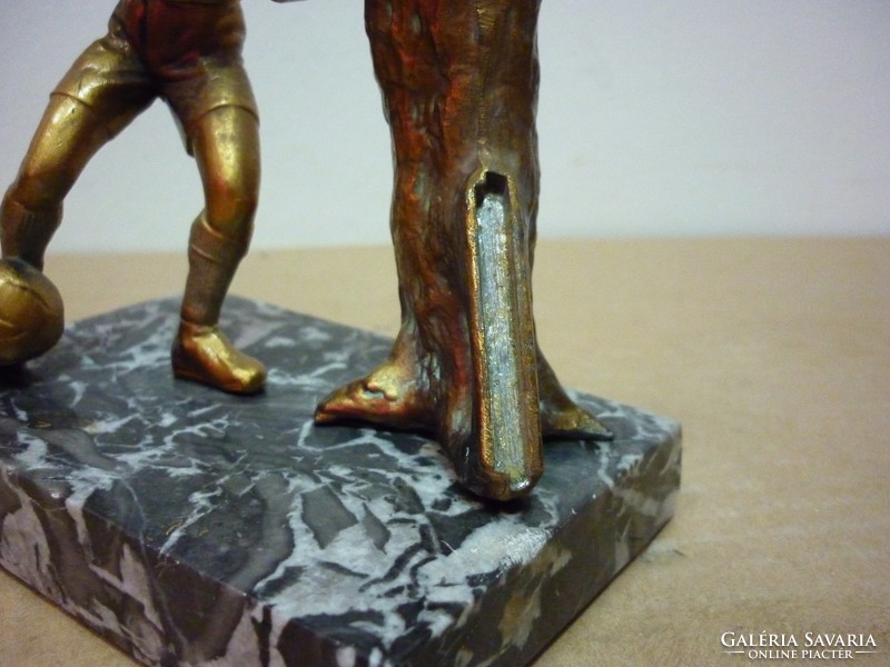 Soccer player on marble base with lighter