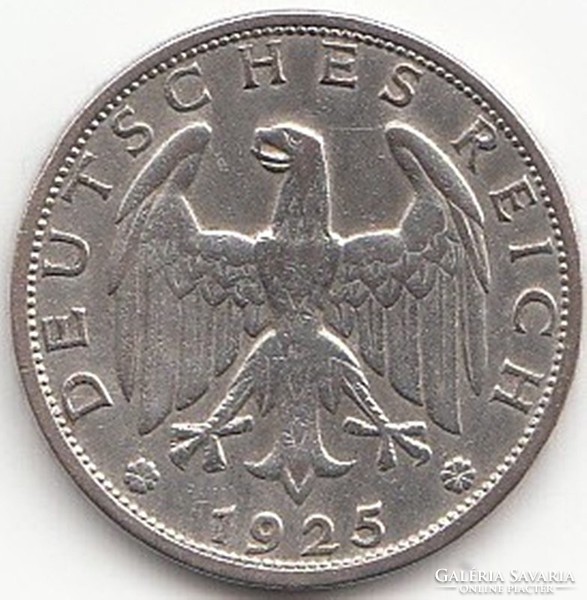 Német Reichsmark 1925J  AG ezüst !
