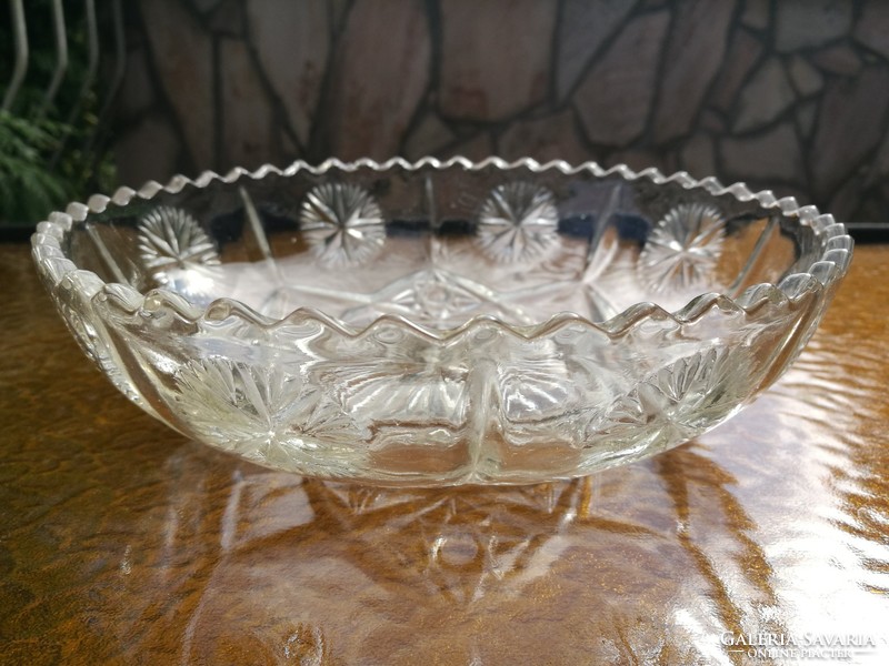 Old star glass bowl
