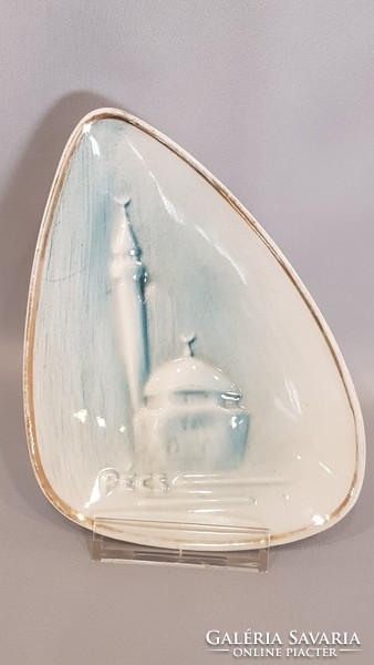 Zsolnay modern tálka a Pécsi Dzsámi képével